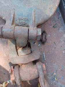 McKissick Steel Pulley with Clevis marked 5b-16, 10-inch Peerless Pulley, N1-17A 05, Snatch Block with Shackle