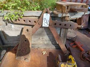 V Drawbar for 9N and 8N Ford Tractor and a Red Universal Drawbar Extension