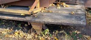 Vintage Railroad Depot 2-Wheel Cart - Measures 32-inches X 32-inches with 8-inch Iron Wheels