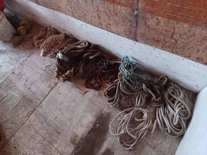 15 Assorted Ropes, Including a Dozen Assorted Cotton Ropes, a Tow Rope with 2-Hooks, Large Woven