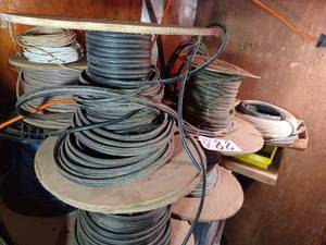26 Spools of Electrical and Telephone Wire and Coax - All for One Money