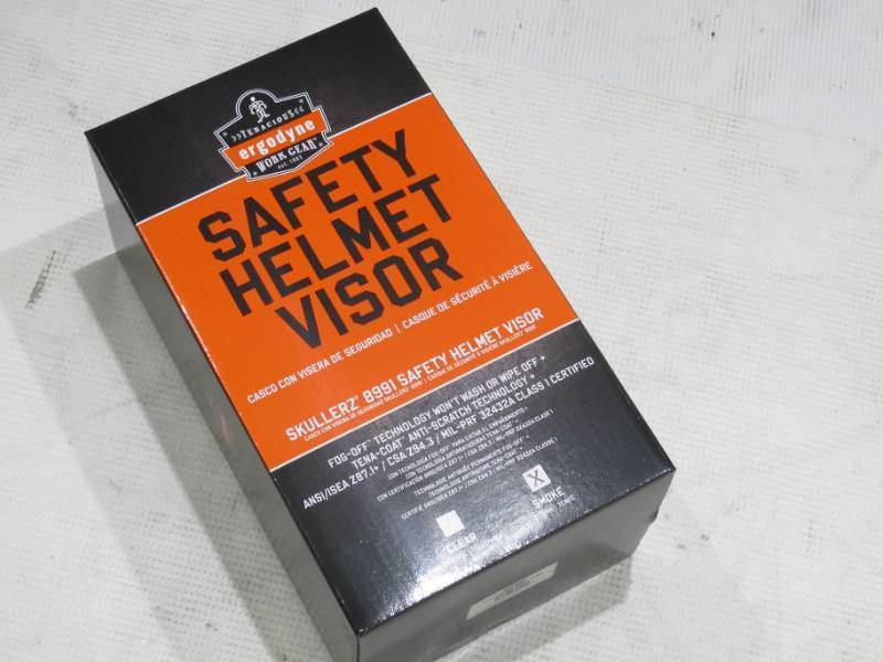 Skullerz 8991 Safety Helmet Visor - SMOKE - Anti Fog