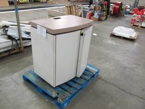 USED Finished Countertop Cabinet with Hole for Hiding Cables