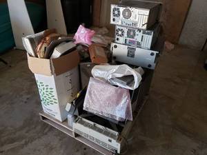 Pallet of Old Computers and Parts