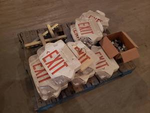 Pallet of Exit Signs