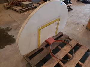 All Steel Basketball Backboard, Hoop and 2 Brackets