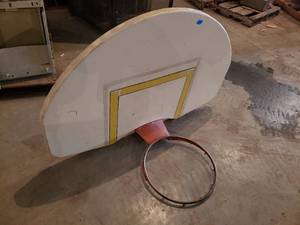 All Steel Basketball Backboard, Hoop and 2 Brackets