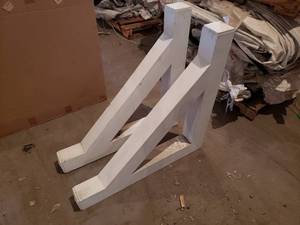 White Plastic Angle Brackets