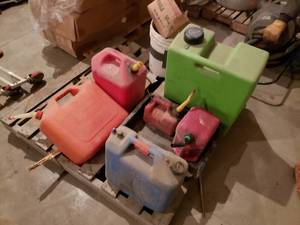 Pallet of Gas Cans