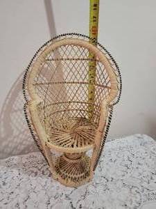 lot 82 image: Rattan Miniature Peacock Chair