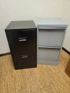 lot 100 image: Pair of Metal Filing Cabinets