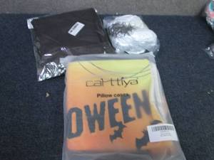 lot 38 image: 4 pk Halloween Pillow Cover, Vampi...