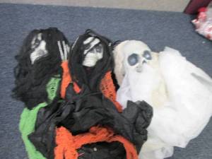 lot 104 image: 3 Hanging Grim Reapers...