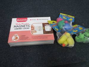 lot 185 image: Magnetic Cabinet Locks, Bath Toys...