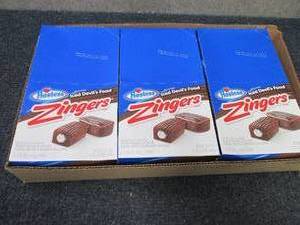 lot 201 image: 3- 6pk 22.9 oz Boxes Hostess Zinger...