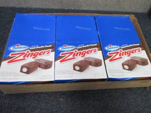 lot 205 image: 3- 6pk 22.9 oz Boxes Hostess Zinger...
