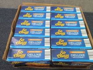lot 218 image: 12- 14 oz Boxes So Cheesy Deluxe Ma...