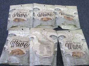 lot 235 image: 7- 4.5 oz The Great Wave Dog Treats...