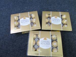lot 268 image: 3- 5.3 oz Ferrero Rocher Chocolates...