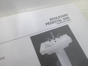 lot 285 image: Boulevard Pedestal Sink Top with Fa...