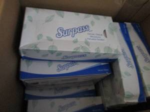 lot 321 image: Box of Surpass Facial Tissues...