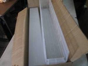 lot 369 image: Case of 12 Clear Organizing Long Bi...