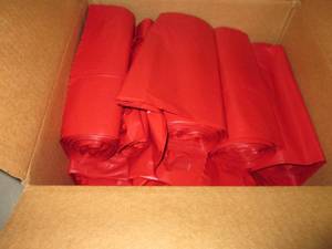 lot 373 image: Box of Large Red Biohazard Bags...