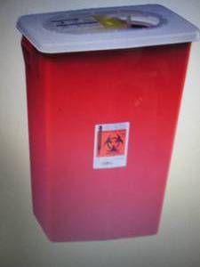 lot 377 image: 5 ea 12 Gallon Red SharpSafety Shar...