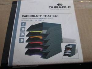 lot 394 image: DURABLE VARICOLOR Stackable 5 Lette...
