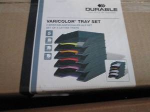 lot 395 image: DURABLE VARICOLOR Stackable 5 Lette...