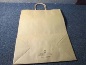 lot 334 image: Case of 250ct Uline Kraft Shopping ...