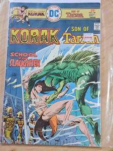 lot 1442 image: DC Comics No. 59 Oct Korak Son of Tarzan - School For Slaughter Comic Book