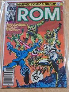 lot 1466 image: Marvel Comics 22_Sept ROM Silver Spaceknight and Human Torpedo Comic Book