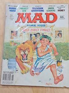 lot 1518 image: 1979 No. 207 June Mad - Animal House Comic Book