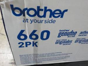 lot 36 image: Brother TN660 2 pack Toner Cartridg...