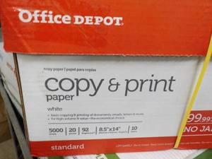 lot 45 image: 5000 Sheets Office Depot 8 12 x 14...