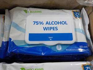 lot 82 image: HoCleans Case of 1200 Alcohol Wipes...