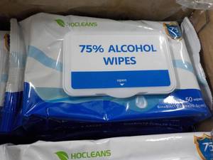 lot 83 image: HoCleans Case of 1200 Alcohol Wipes...