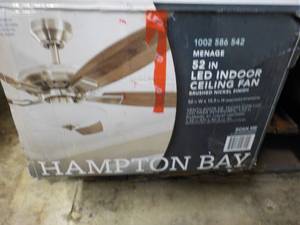 lot 169 image: Hampton Bay 52 Lighted Ceiling Fan...