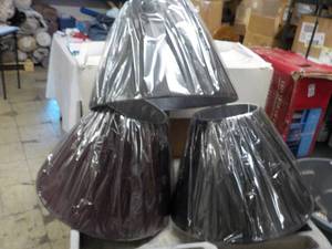 lot 171 image: 2 Black Lamp Shades and 1 other 12...