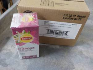 lot 287 image: 6 Boxes Lipton Energize Earl Grey B...