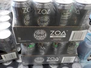 lot 332 image: 2 - 12 packs ZOA Zero Sugar Energy ...