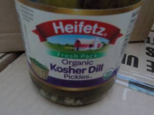 lot 394 image: 12 - 24 oz Jars Heifetz Organic Kos...