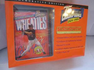 lot 509 image: Cal Ripken Jr 24K gold signature mi...