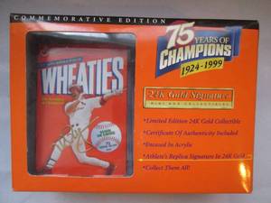 lot 510 image: Mark McGwire 24K gold signature min...
