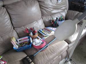 lot 312 image: Lot of office supplies, grabber too...