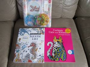 lot 314 image: New craft coloring books and a used...