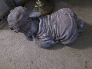 lot 356 image: Solid heavy decorative figure and l...