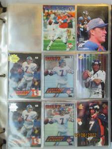lot 648 image: John Elway medium sized binder 34t...
