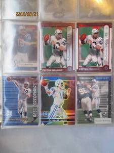 lot 650 image: Payton Manning binder of cards 34t...
